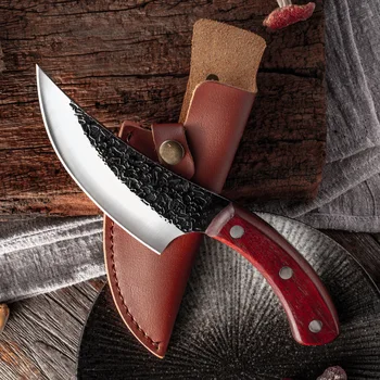Handcrafted Boning Knife with Full Tang Ebony Handle Sharp Cleaver for Beef Chicken Chef Butcher Kitchen Knife
Handcrafted Boning Knife with Full Tang Ebony Handle Sharp Cleaver for Beef Chicken Chef Butcher Kitchen Knife