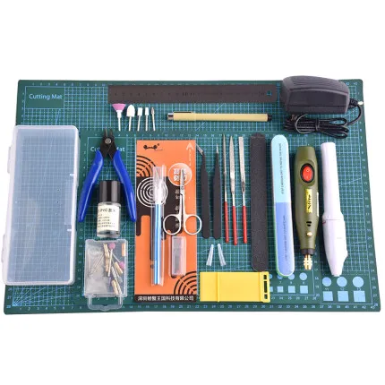 Modelling Tools Set Model DIY Hobby Accessories Cutting Mat Self Healing Grinding Machine Polishing Tools Kit For Gundam Tool
Modelling Tools Set Model DIY Hobby Accessories Cutting Mat Self Healing Grinding Machine Polishing Tools Kit For Gundam Tool