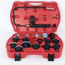 18pcs Universal Radiator Pressure Tester Tool Kit Cooling System Testing Tool Water Tank Leakage Detector Nylon Material
18pcs Universal Radiator Pressure Tester Tool Kit Cooling System Testing Tool Water Tank Leakage Detector Nylon Material