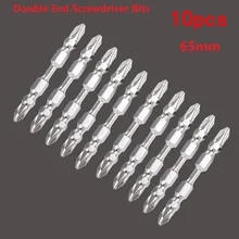10pcs Silver Screwdriver Bits Ph2 Double Head Magnetic Screwdriver Bit Set Cross Precision 65mm Bit Power Tools Parts
10pcs Silver Screwdriver Bits Ph2 Double Head Magnetic Screwdriver Bit Set Cross Precision 65mm Bit Power Tools Parts