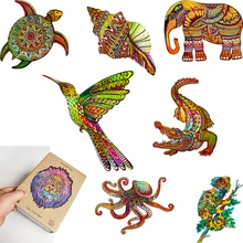 Toddler Intelligence Puzzle Unique Shaped Wooden Pieces Animal Bird Cartoon Puzzle for Kids SML Design Artwork Jigsaw Gift
Toddler Intelligence Puzzle Unique Shaped Wooden Pieces Animal Bird Cartoon Puzzle for Kids SML Design Artwork Jigsaw Gift