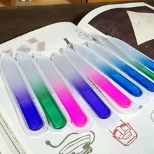 1 pièces Durable N ail fichier cristal verre tampon N ail Art m anicure dispositif Pro outil de polissage couleur aléatoire 70(China)