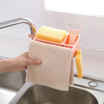 Plastic Faucet Drain Storage Hanging Rack Kitchen Sink Sponge Rag Shelf Intimate Design of Close Side Double Hook
Plastic Faucet Drain Storage Hanging Rack Kitchen Sink Sponge Rag Shelf Intimate Design of Close Side Double Hook