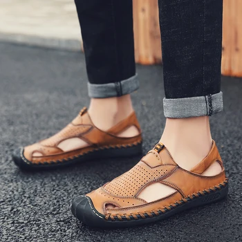 Sandals for Men genuine Leather Mens Sandal Outdoor Summer Flip Flop Casual Shoes breathable Beach Sandalias Slip On Shoes men
Sandals for Men genuine Leather Mens Sandal Outdoor Summer Flip Flop Casual Shoes breathable Beach Sandalias Slip On Shoes men
