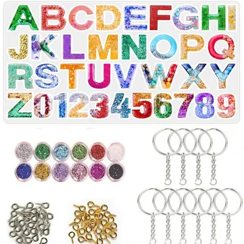 Keychain Crystal Epoxy Resin Molds Kit Alphabet Letter Number Pendants Casting Silicone Mould DIY Craft Earrings Jewelry Making
Keychain Crystal Epoxy Resin Molds Kit Alphabet Letter Number Pendants Casting Silicone Mould DIY Craft Earrings Jewelry Making