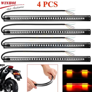 4Pcs Motorcycle Taillight LED Tail Light Strip 3528+3014 48smd Brake Stop Lamp Motor License Plate Rear Lighting Bar Turn Signal
4Pcs Motorcycle Taillight LED Tail Light Strip 3528+3014 48smd Brake Stop Lamp Motor License Plate Rear Lighting Bar Turn Signal