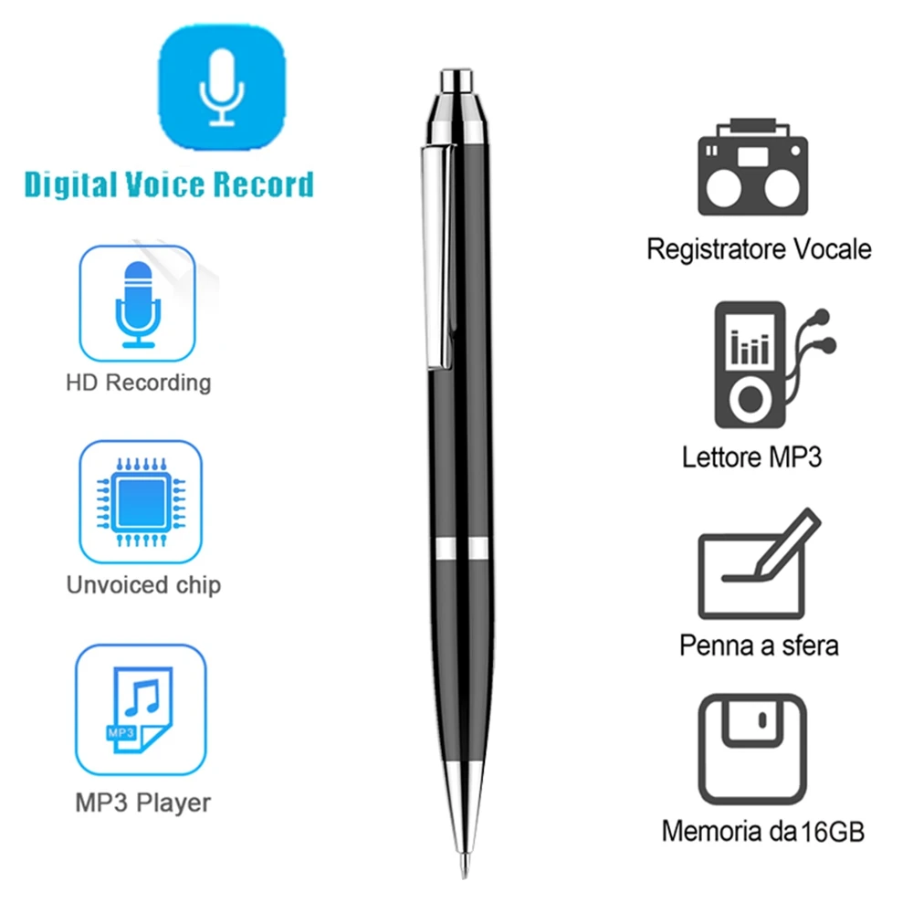 Профессиональная мини-ручка для записи 16GB переносной диктофон Dictaphone, цифровое устройство записи звука, долгое время, Аудиозапись
Профессиональная мини-ручка для записи 16GB переносной диктофон Dictaphone, цифровое устройство записи звука, долгое время, Аудиозапись