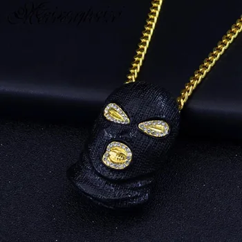 

Europe and the United States trade new hip hop anti-terrorism headgear necklace fashion personality mask pendant hot