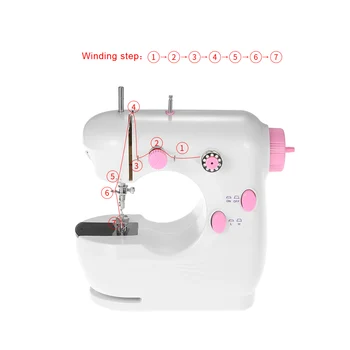 Hot EU/UKPlug Multifunctional Mini Electric Household Sewing Machine Dual Speed with Foot Pedal LED Light Automatic Double Threa
Hot EU/UKPlug Multifunctional Mini Electric Household Sewing Machine Dual Speed with Foot Pedal LED Light Automatic Double Threa
