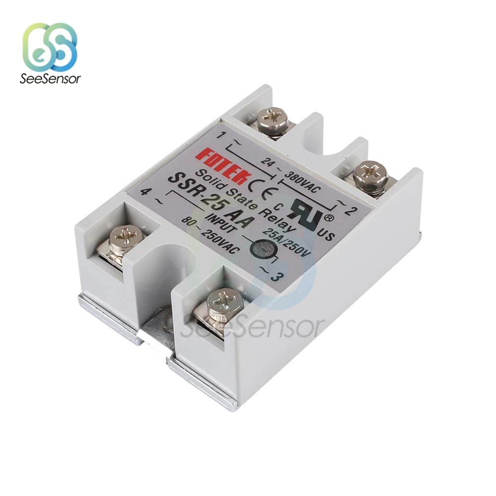 Твердотельное реле Φ 10A 25A 40A 80 250V AC TO 24 380V SSR 10AA 25AA 40AA|Реле| |