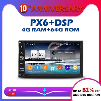 PX6 DSP IPS Android 9.0 4GB +64GB For universal Car DVD Player GPS Map RDS Radio Wifi Bluetooth 5.0 DVR camera TPMS OBD 
PX6 DSP IPS Android 9.0 4GB +64GB For universal Car DVD Player GPS Map RDS Radio Wifi Bluetooth 5.0 DVR camera TPMS OBD