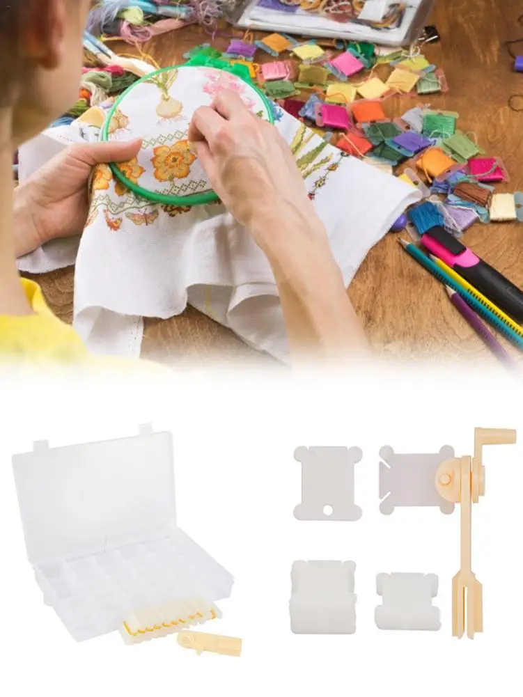 1pc String Winder 100pcs Winding Boards Plastic Floss Bobbins With Floss Winder Fast Winding Machine With Box For Storage Holder
1pc String Winder 100pcs Winding Boards Plastic Floss Bobbins With Floss Winder Fast Winding Machine With Box For Storage Holder