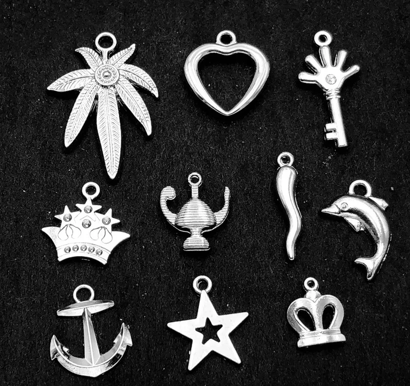 Free Shipping! 10PCS Smooth Face Crown Star Hand Pendant Fit Phone Strip Wristband Belt Tags Collar keychain DIY Accessory | Украшения и