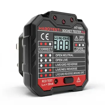 Mr New Digital Display socket tester pro Detector Portable Circuit Polarity Voltage Tester Wall Plug Breaker Finder RCD Test
Mr New Digital Display socket tester pro Detector Portable Circuit Polarity Voltage Tester Wall Plug Breaker Finder RCD Test