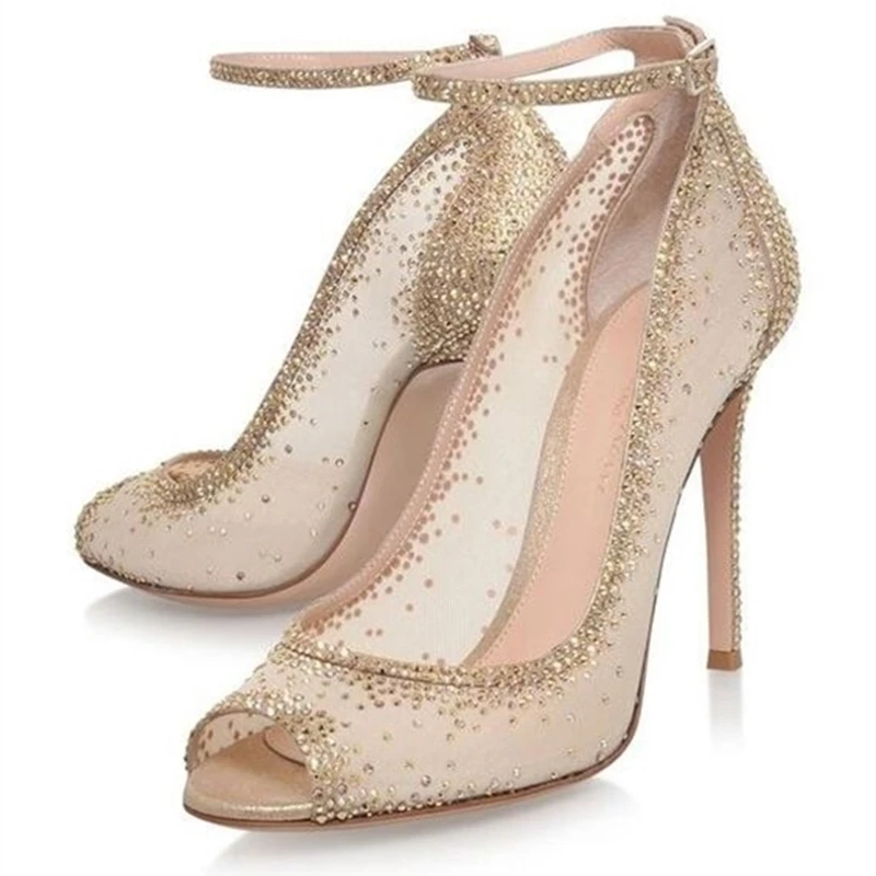 Extremely Stunning Pumps Crystal Decor Bling Bling Wedding Shoes High Heel Rhinestone Woman Dress Party Shoes Gold Mesh
Extremely Stunning Pumps Crystal Decor Bling Bling Wedding Shoes High Heel Rhinestone Woman Dress Party Shoes Gold Mesh