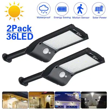 36 LED Solar Wall Light Street Light Automatic Light Sensing Dusk To Dawn Outdoor Courtyard IP65 Waterproof Cool White
36 LED Solar Wall Light Street Light Automatic Light Sensing Dusk To Dawn Outdoor Courtyard IP65 Waterproof Cool White