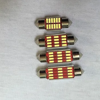 100pcs 31mm 36mm 39mm 41mm C5w C10w Canbus Error Free auto Festoon Smd 4014 LED Car Interior Dome Lamp Reading Bulb White DC12V