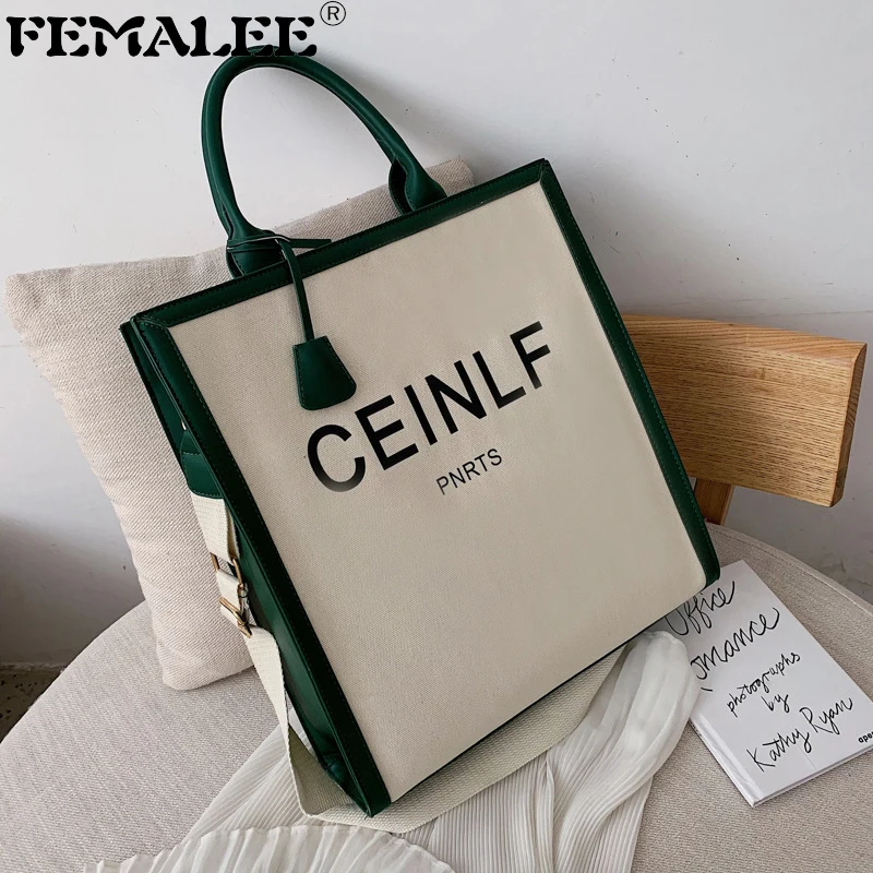 Letter Print Women Canvas Fashion Handbag Portable Travel Bags Large Capacity Shopping Bags Casual Weekend Bags Sac A Main Mujer
Letter Print Women Canvas Fashion Handbag Portable Travel Bags Large Capacity Shopping Bags Casual Weekend Bags Sac A Main Mujer