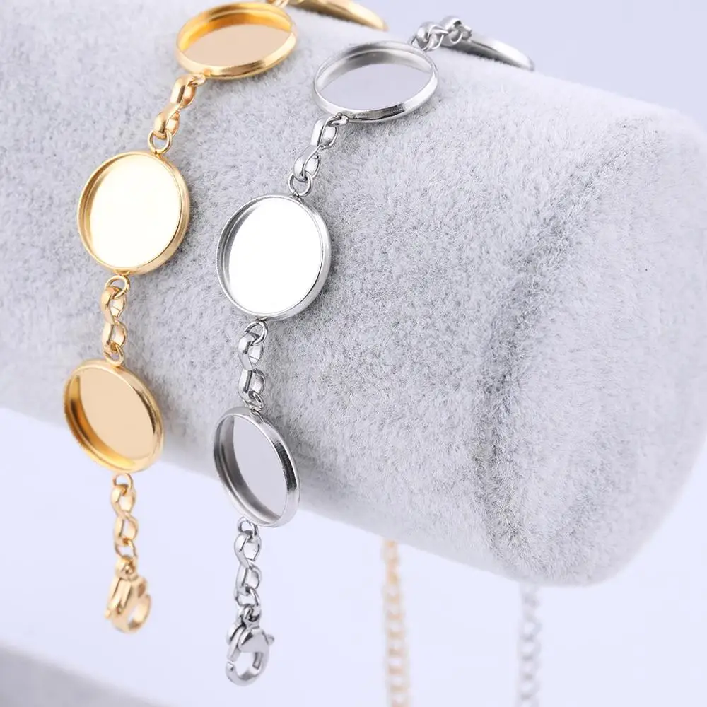 2pcs Stainless Stee Gold Plated 12mm Round Cabochon Bracelet Base Setting Blanks Diy Bezel Trays For Bracelets Jewelry Making
2pcs Stainless Stee Gold Plated 12mm Round Cabochon Bracelet Base Setting Blanks Diy Bezel Trays For Bracelets Jewelry Making