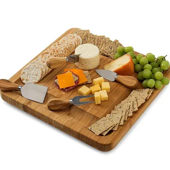 1 Set Durable Household Bamboo Cheese Board and Cutter Set Serving Tray Cutting Board (Khaki)
1 Set Durable Household Bamboo Cheese Board and Cutter Set Serving Tray Cutting Board (Khaki)