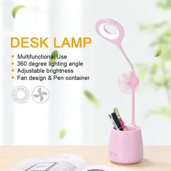 Rechargeable LED Table Touch Lamp USB Flexible Reading Ring Light For Children Fan Design And Pen Container Multifunctional Use
Rechargeable LED Table Touch Lamp USB Flexible Reading Ring Light For Children Fan Design And Pen Container Multifunctional Use