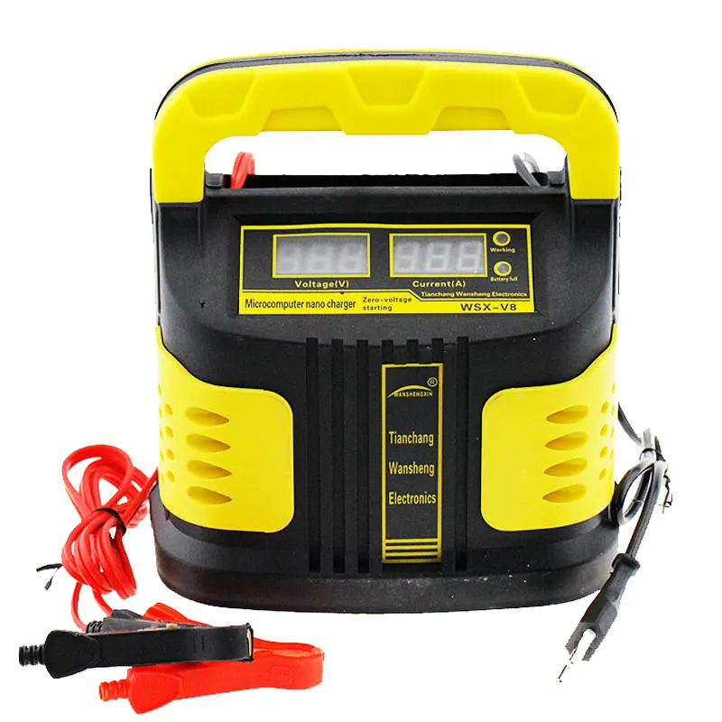 Full Automatic Car Battery Charger 110V to 220V To 12V 10A Intelligent Fast Power Charging Wet Dry Lead Acid Digital LCD Display |