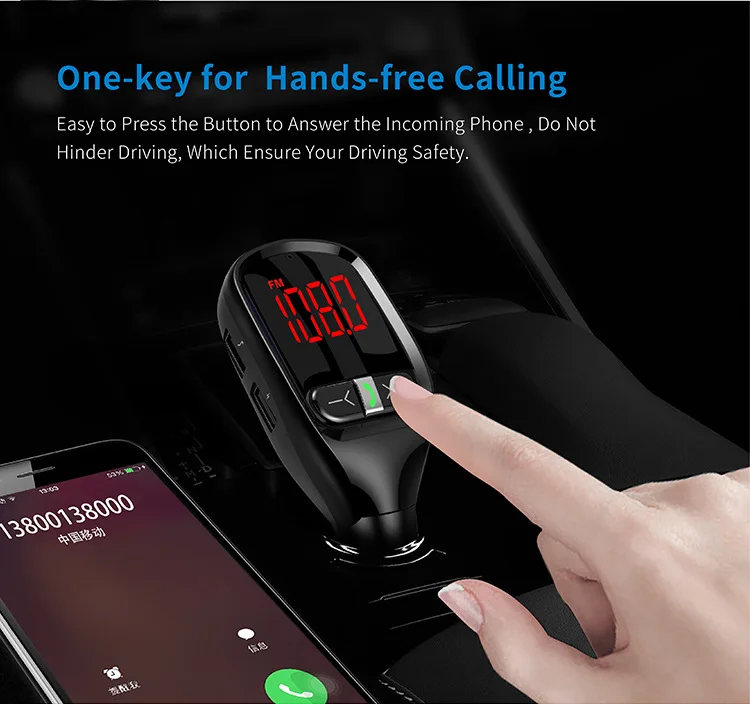G11S Wireless Fast Car Kit Charger Bluetooth Car MP3 Player FM Transmitter 3.1A Dual USB Ports Charge Support TF Card
G11S Wireless Fast Car Kit Charger Bluetooth Car MP3 Player FM Transmitter 3.1A Dual USB Ports Charge Support TF Card