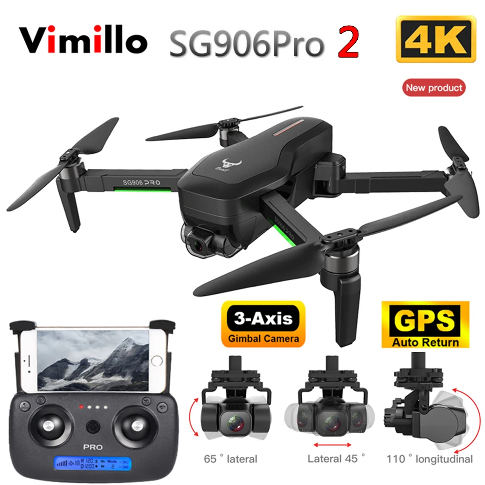 SG906 PRO2 GPS Drone with 3-axis Gimbal 5G WiFi FPV 4K Camera Profesional Brushless Upgraded RC Quadcopter Dron Helicopter Toy
SG906 PRO2 GPS Drone with 3-axis Gimbal 5G WiFi FPV 4K Camera Profesional Brushless Upgraded RC Quadcopter Dron Helicopter Toy