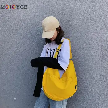 Large Capacity Women Canvas Shoulder Bag Pure Color Outdoor Casual Ladies Totes Crossbody Handbag 
Large Capacity Women Canvas Shoulder Bag Pure Color Outdoor Casual Ladies Totes Crossbody Handbag