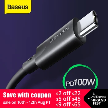 Baseus Type C to USB C Cable 100W Type C Cable for MacBook Pro PD Fast Charger Cable for Samsung S20 S10 Huawei P40 Data Wire
Baseus Type C to USB C Cable 100W Type C Cable for MacBook Pro PD Fast Charger Cable for Samsung S20 S10 Huawei P40 Data Wire