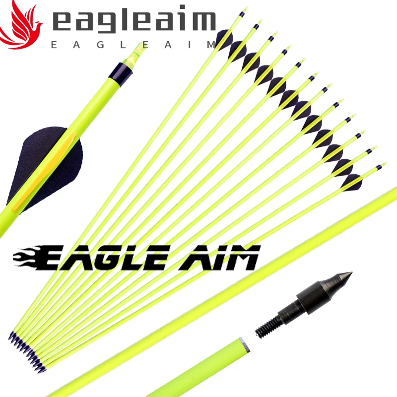 12PCS 30'' Targeting Arrows Carbon Compound Bow Hunting Arrows Archery Yellow Shaft Spine 600 100Gr Arrowhead 3inch Feather Vane
12PCS 30'' Targeting Arrows Carbon Compound Bow Hunting Arrows Archery Yellow Shaft Spine 600 100Gr Arrowhead 3inch Feather Vane