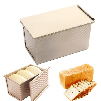 Rectangular Loaf Pan With Lid Non-Stick Bakeware Bread Toast Mold Aluminum Alloy Corrugated Baking Tools
Rectangular Loaf Pan With Lid Non-Stick Bakeware Bread Toast Mold Aluminum Alloy Corrugated Baking Tools