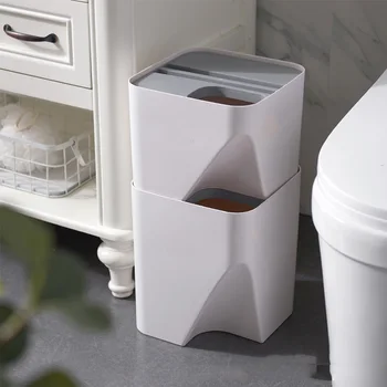 Single or double layer Kitchen Bathroom Stacking Classified Trash Can Recycling Bin Household Dry And Wet Separation Waste Bin
Single or double layer Kitchen Bathroom Stacking Classified Trash Can Recycling Bin Household Dry And Wet Separation Waste Bin