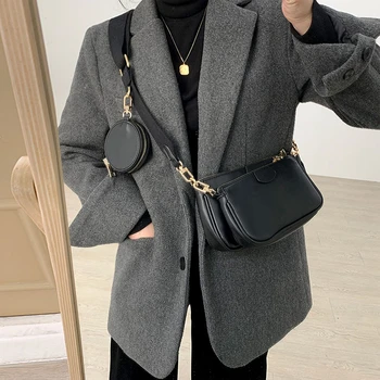 Woman Messenger Bag High Quality PU Leather New Style Fashion Three In One Handbags Wide Shoulder Bag Female Crossbody Bag
Woman Messenger Bag High Quality PU Leather New Style Fashion Three In One Handbags Wide Shoulder Bag Female Crossbody Bag
