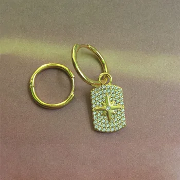 Baoyocn High Quality 925 Sterling Silver Yellow Gold Color Asymmetric Rectangle Paved Star Earrings Women Fashion Zircon Jewelry
Baoyocn High Quality 925 Sterling Silver Yellow Gold Color Asymmetric Rectangle Paved Star Earrings Women Fashion Zircon Jewelry