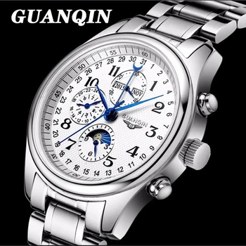 GUANQIN Men's Watch Luxury Automatic Mechanical Brand Waterproof Calendar Business Leather Strap Man Watches Wristwatches Часы
GUANQIN Men's Watch Luxury Automatic Mechanical Brand Waterproof Calendar Business Leather Strap Man Watches Wristwatches Часы
