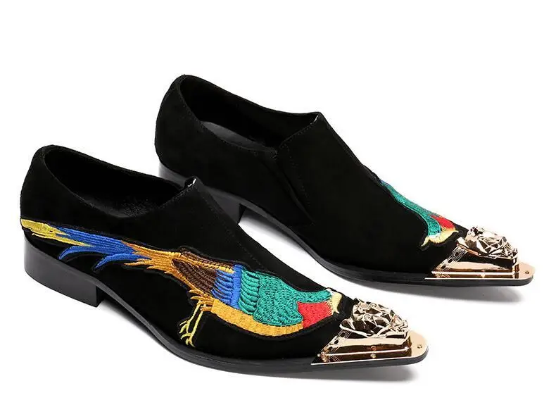 New Fashion Design of birds Style Business Shoes Metal Toe Mens Genuine Leather Slip On Loafers Formal Shoes Plus Size39-46
New Fashion Design of birds Style Business Shoes Metal Toe Mens Genuine Leather Slip On Loafers Formal Shoes Plus Size39-46