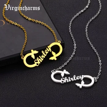 Personalized Custom Stainless Steel Gold Silver Color Name Necklace with Butterflirs Necklaces for Women Symbol Jewelry Pendat
Personalized Custom Stainless Steel Gold Silver Color Name Necklace with Butterflirs Necklaces for Women Symbol Jewelry Pendat