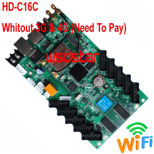 HUIDU HD-C16C + Wi-Fi Lan USB асинхронный RGB цвет P3 P5 P6 P8 светодиодный экран карта управления
