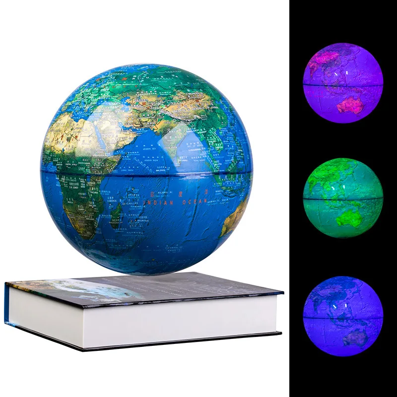 6inch Book Levitation Glow in the Dark Globe Magnetic Floating Rotation Table Decor Lamp Colorful Globe Artware Home Decoration
6inch Book Levitation Glow in the Dark Globe Magnetic Floating Rotation Table Decor Lamp Colorful Globe Artware Home Decoration