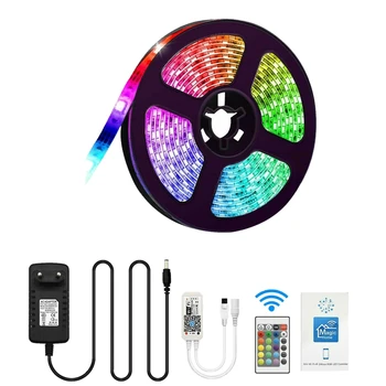 16.4Ft 5050 Flexible Smart WiFi RGB IP65 150LED Light Strip for Alexa Amazon Google Home EU Plug
16.4Ft 5050 Flexible Smart WiFi RGB IP65 150LED Light Strip for Alexa Amazon Google Home EU Plug
