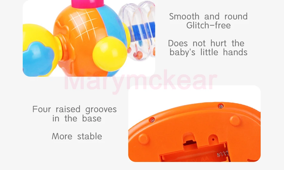 Baby Multi-functional Rattles Cute Educational Toys with Music Light Toddler Developmental Musical Toy Newborn Birthday Gifts