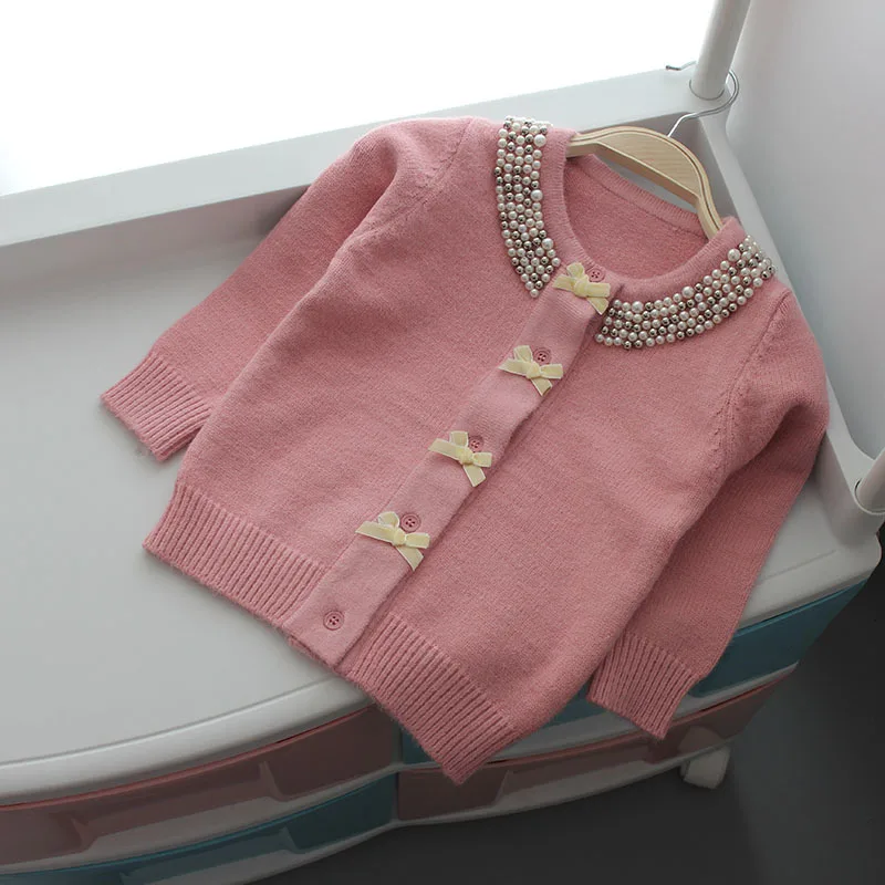Christmas Jacket for Girls Sweater Autumn Winter Cardigan Woolen Children Sweater Knitted Bow Pearl Girls Clothes Outerwear
Christmas Jacket for Girls Sweater Autumn Winter Cardigan Woolen Children Sweater Knitted Bow Pearl Girls Clothes Outerwear