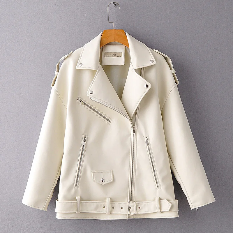 Women's Eco-Leather Oversized Biker Jacket Women's Eco-Leather Oversized Biker Jacket
