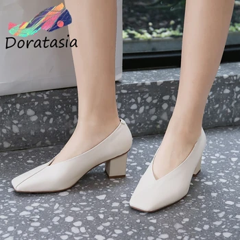 DORATASIA Classic Ladies Square Toe Pumps High Heels Slip On Shallow Consise Pumps Women Handmade Daily Spring Shoes Woman
DORATASIA Classic Ladies Square Toe Pumps High Heels Slip On Shallow Consise Pumps Women Handmade Daily Spring Shoes Woman