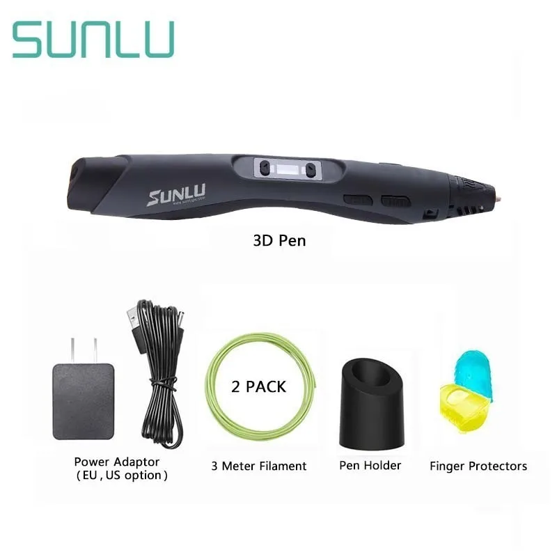 SUNLU Magic 3D Pen SL-300 Black Color 3D Printing Pens Support PLA/ABS Filament 1.75mm For Creative Craft and As Gifts
SUNLU Magic 3D Pen SL-300 Black Color 3D Printing Pens Support PLA/ABS Filament 1.75mm For Creative Craft and As Gifts