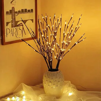 Branch Light 20LED Twig Tree Lights Flexible Willow Lighted Branch for Indoor Shop Windows Vase Table Living Room 75cm Long
Branch Light 20LED Twig Tree Lights Flexible Willow Lighted Branch for Indoor Shop Windows Vase Table Living Room 75cm Long