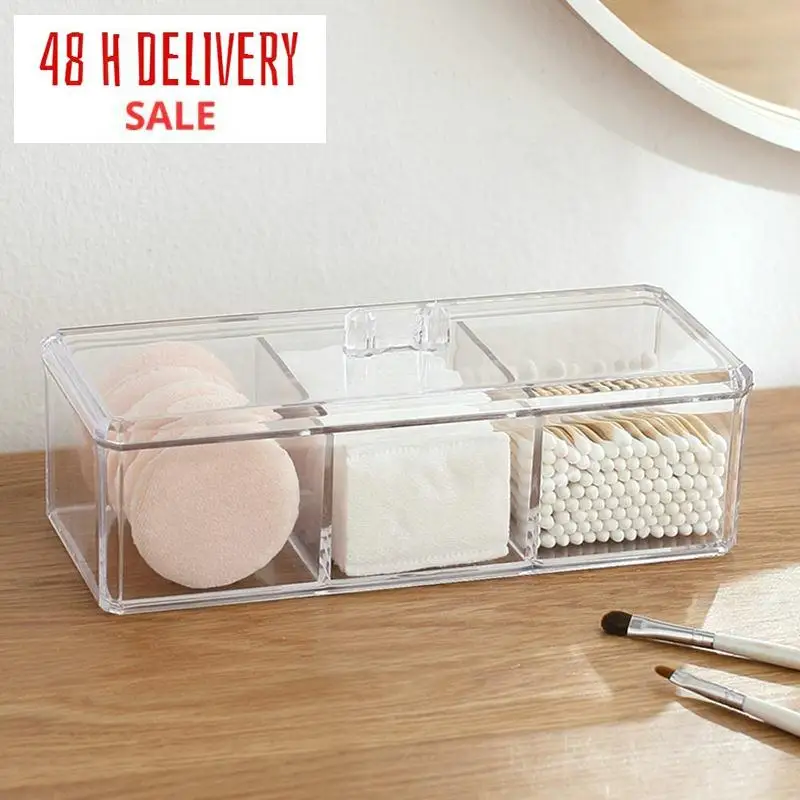 Thicken Cosmetic Storage Box Makeup Storage Box Tri-Color Cotton Swabs Cotton Swab Storage Box Desktop Acrylic Material
Thicken Cosmetic Storage Box Makeup Storage Box Tri-Color Cotton Swabs Cotton Swab Storage Box Desktop Acrylic Material