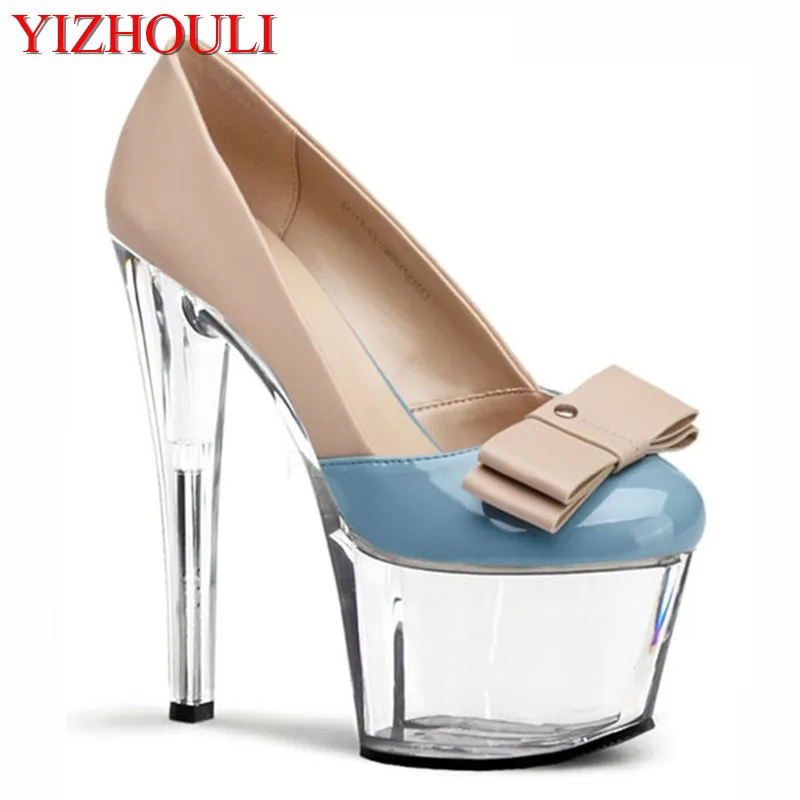 17cm high with fine documentary shoes Paris fashion model T stage shows Transparent bowknot
17cm high with fine documentary shoes Paris fashion model T stage shows Transparent bowknot