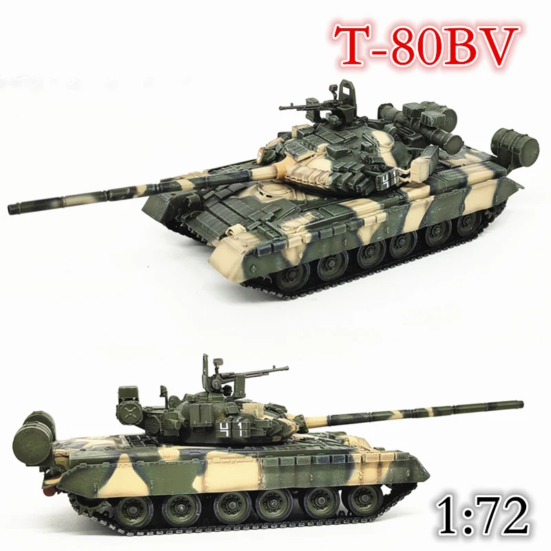 1:72 Russian Ground Forces T-80bv main battle tank model Three color camouflage coating Static simulation model
1:72 Russian Ground Forces T-80bv main battle tank model Three color camouflage coating Static simulation model